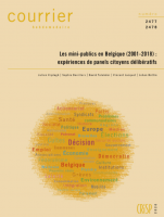 Expériences de panels citoyens délibératifs en Belgique (Courrier hebdomadaire du CRISP)